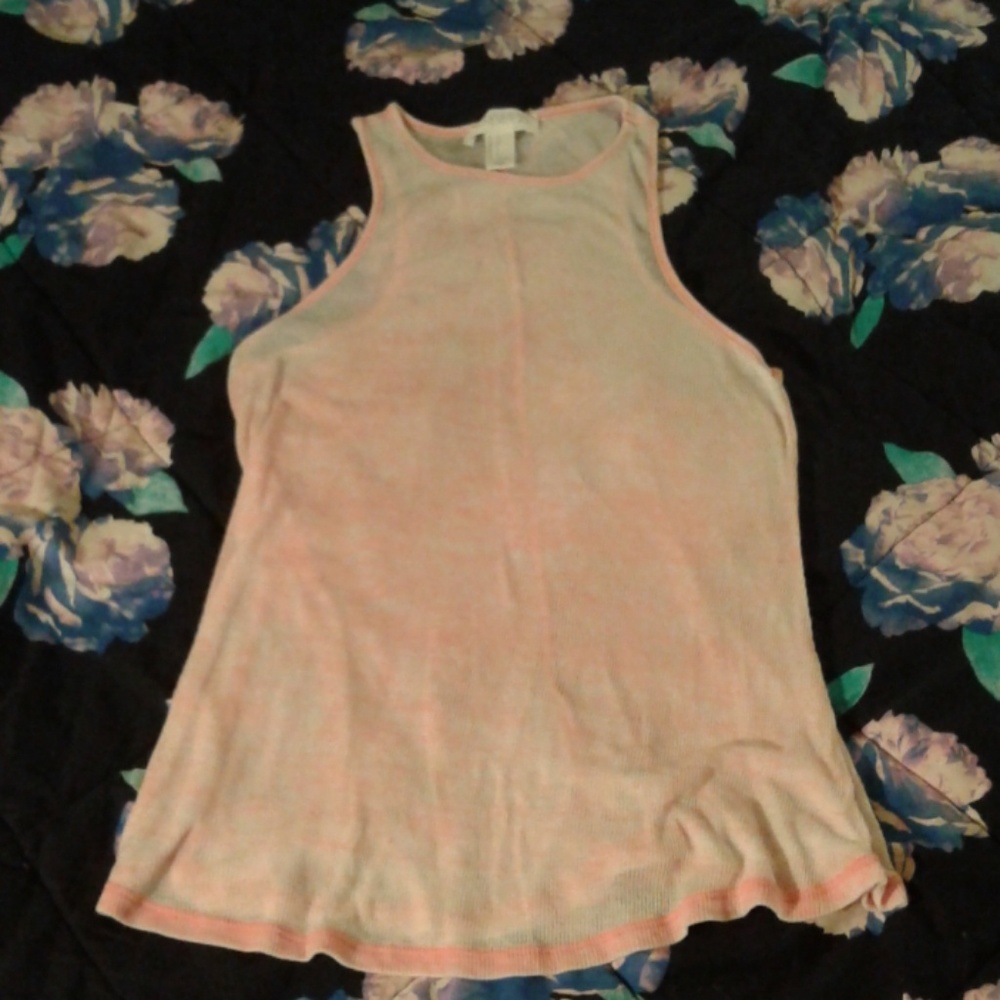 Forever 21 Pink & White Tank Top